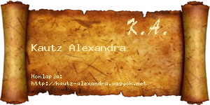 Kautz Alexandra névjegykártya