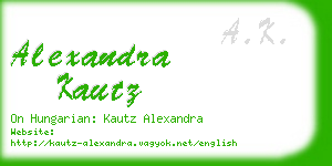alexandra kautz business card